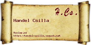 Handel Csilla névjegykártya
