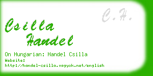 csilla handel business card